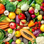 frutta e verdura colorata matura