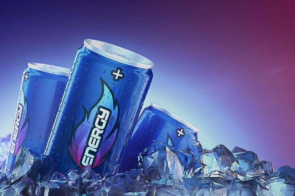 Diverse lattine di energy drink