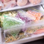 Scorte alimentari conservate nel freezer.